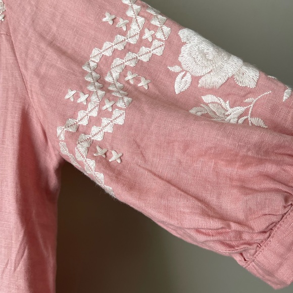 Sundance Amina Beauty Dress Floral Aztec Embroidered Linen Dress - Picture 8 of 16